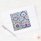 Sammlung türkischer Fliesen Quadratischer Aufkleber (Umschlag)