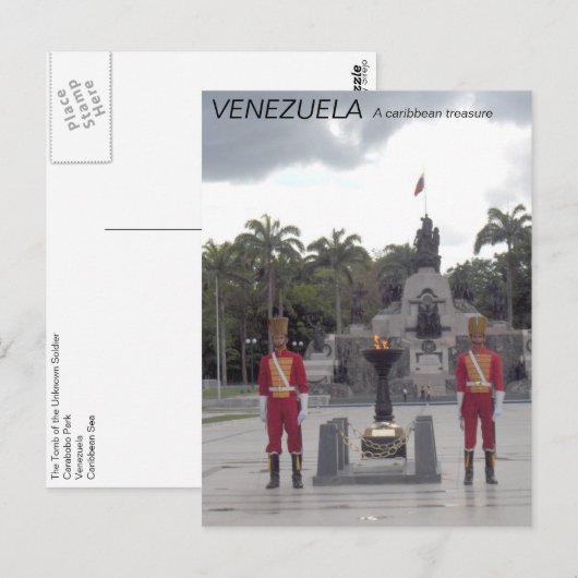 Sammlung VENEZUELA, Ein karibischer Schatz Postkarte (Vorne/Hinten)