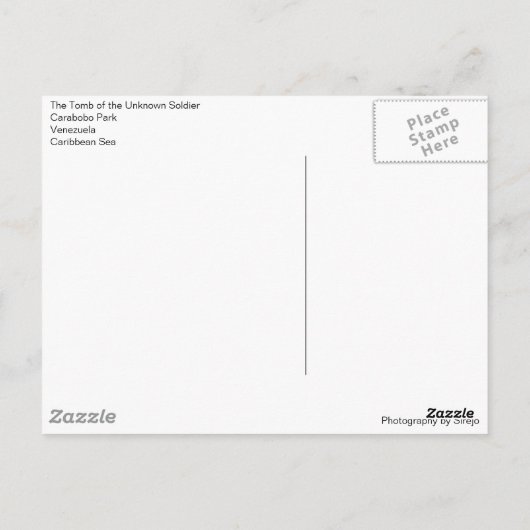 Sammlung VENEZUELA, Ein karibischer Schatz Postkarte (Rückseite)