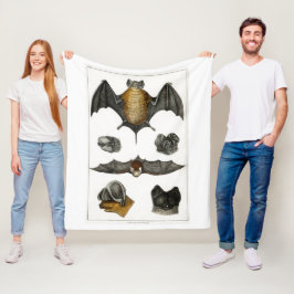 Sammlung verschiedener Fledermäuse Fleecedecke