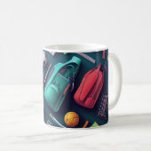 Sammlung verschiedener Sportgeräte Kaffeetasse (VorderseiteRechts)