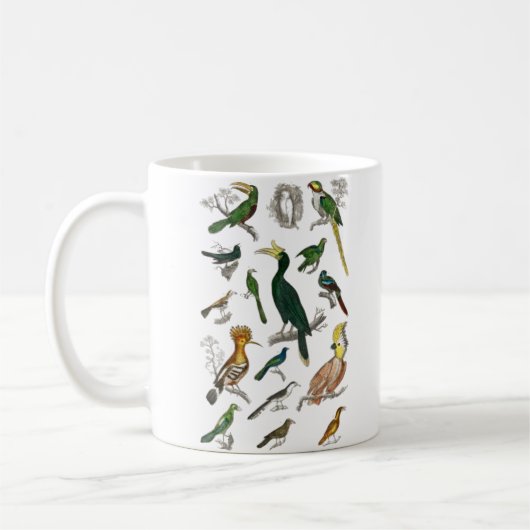 Sammlung verschiedener Vögel Kaffeetasse (Links)