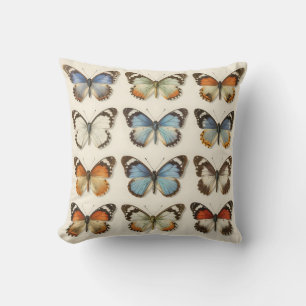 Sammlung vintage Schmetterlingsexemplare Kissen