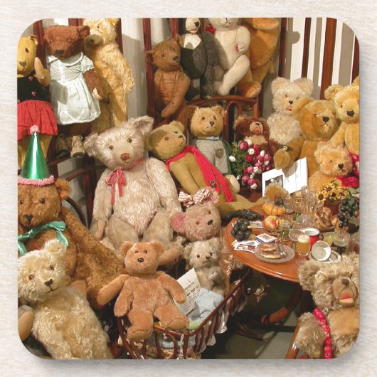 Sammlung Vintage Teddy-Bären Untersetzer (Vorderseite)