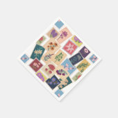 Sammlung Vintager Briefmarke, Retro-Thema Serviette (Ecke)