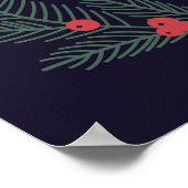 Sammlung Vintager Handzeichnungen Weihnachten H Poster (Ecke)