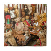 Sammlung Vintager Teddybären Fliese (Vorderseite)