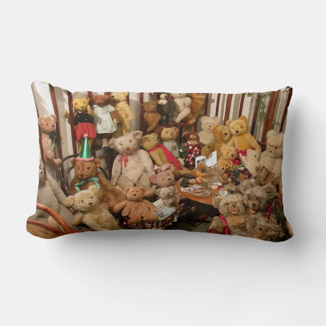 Sammlung Vintager Teddybären Lendenkissen (Vorderseite)