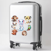 Sammlung von 3D-Aufklebern für Wildtiere Aufkleber (Koffer)