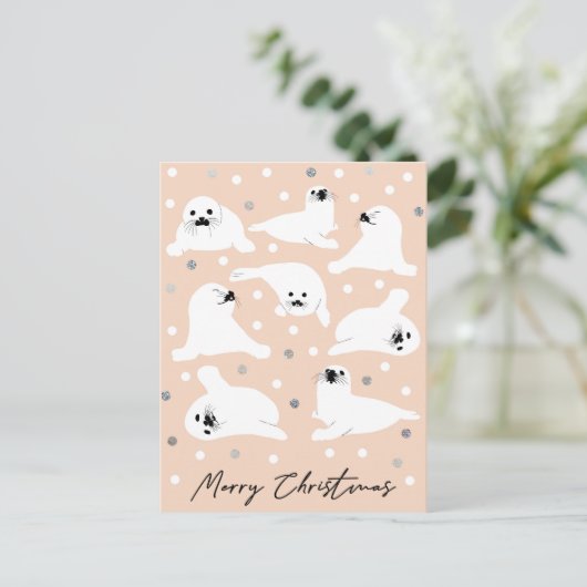 Sammlung von arktischen Tieren - Siegel Postkarte (Stehend Vorderseite)