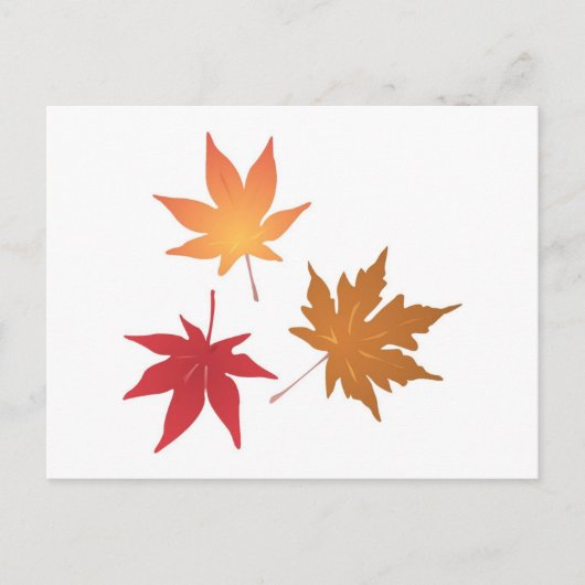 Sammlung von Blätter für Herbstmaple Postkarte (Vorderseite)