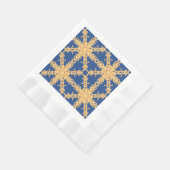 Sammlung von Blau und Gold Serviette (Ecke)