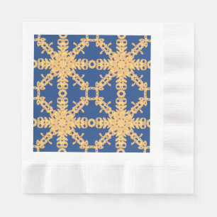 Sammlung von Blau und Gold Serviette