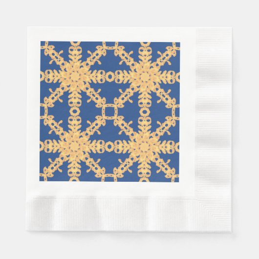 Sammlung von Blau und Gold Serviette (Vorderseite)