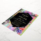 Sammlung von Blume mit farbenprächtigem Hintergrun Folieneinladung (Gedreht)