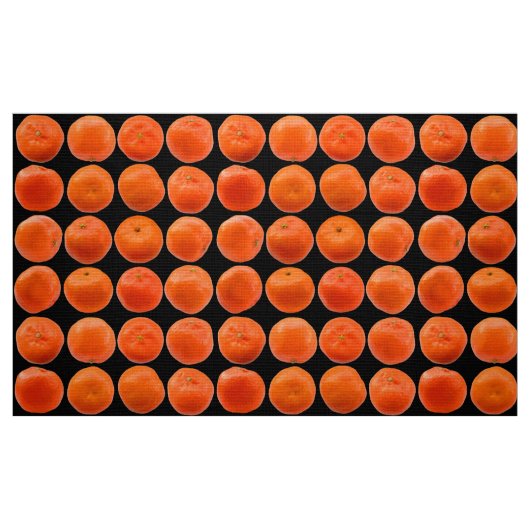 Sammlung von Clementinen - Auf Schwarz Stoff (Fat Quarter (45,7 x 55,9 cm))