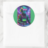 Sammlung von Cyberbeats Runder Aufkleber (Tasche)