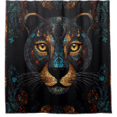 Sammlung von festgehaltenen Glas-Mosaiken Duschvorhang (Vorderseite)