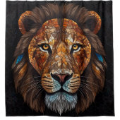 Sammlung von festgehaltenen Glas-Mosaiken Duschvorhang (Vorderseite)