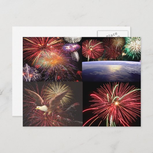 Sammlung von Feuerwerken Postkarte (Vorne/Hinten)