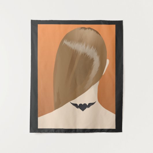 Sammlung von Frauen Neck Tattoo Art Print, Nr. 1/1 Wandteppich (Vorderseite)