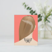 Sammlung von Frauen Neck Tattoo Art Print, Nr. 2/1 Dankeskarte (Stehend Vorderseite)