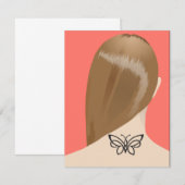 Sammlung von Frauen Neck Tattoo Art Print, Nr. 2/1 Dankeskarte (Vorne/Hinten)