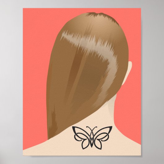 Sammlung von Frauen Neck Tattoo Art Print, Nr. 2/1 Poster (Vorne)