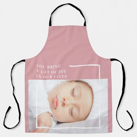 Sammlung von fröhlichen Momenten: Pink Baby Fotos Schürze (Vorderseite)