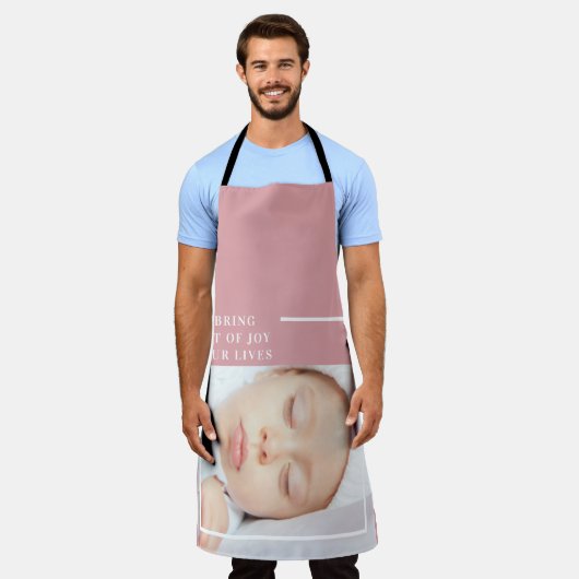 Sammlung von fröhlichen Momenten: Pink Baby Fotos Schürze (Getragen)