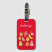 Sammlung von Früchten Thunder_   CoveAir Fres Gepäckanhänger (Vorderseite Vertikal)