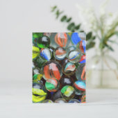 Sammlung von Glasmarbeln Postkarte (Stehend Vorderseite)