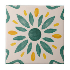 Sammlung von grün und gelb gezogenen Zangen Fliese