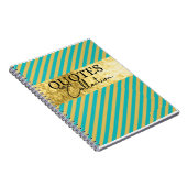 Sammlung von grünen und goldfarbenen Anführungszei Notizblock (Rechte Seite)