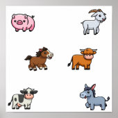 Sammlung von Haustieren Poster (Vorne)