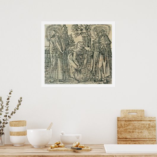 Sammlung von Heilkräutern, 1534 (Holzschnitt) Poster (Küche)