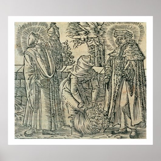 Sammlung von Heilkräutern, 1534 (Holzschnitt) Poster (Vorne)