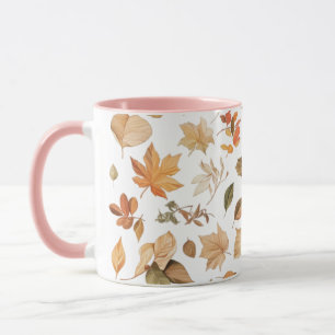 Sammlung von Herbstblättern Tasse