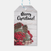 Sammlung von Kiefern und Holly Geschenkanhänger (Vorderseite)