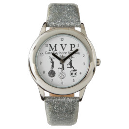 Sammlung von Kinderausdrücken - Mädchen beobachten Armbanduhr