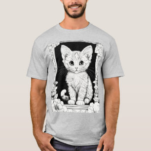 Sammlung von Kitten Coloring Page T - Shirt