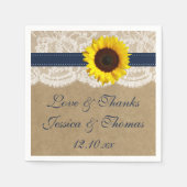 Sammlung von Kraft, Spitzen und Sonnenblumen - Mar Serviette (Vorderseite)