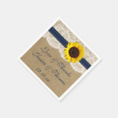 Sammlung von Kraft, Spitzen und Sonnenblumen - Mar Serviette (Ecke)