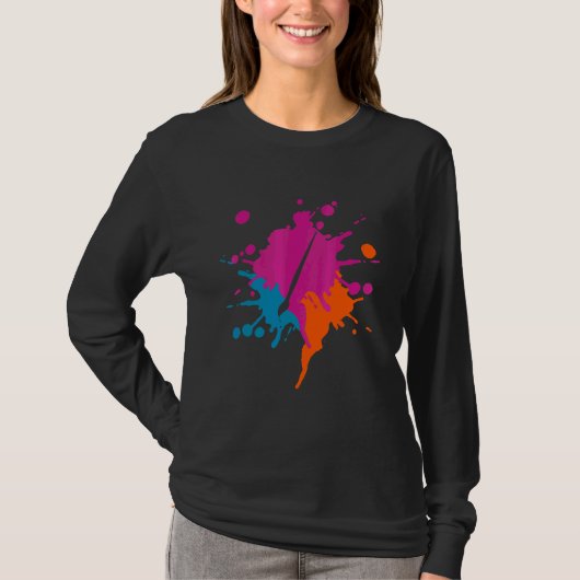 Sammlung von Kunstwerken farbenfrohe Splash-Design T-Shirt (Vorderseite)