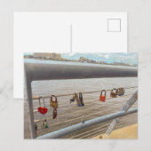 Sammlung von Liebesschlössern Postkarte (Vorne/Hinten)