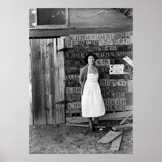 Sammlung von Lizenzplaten aus den 30er Jahren Poster (Vorne)