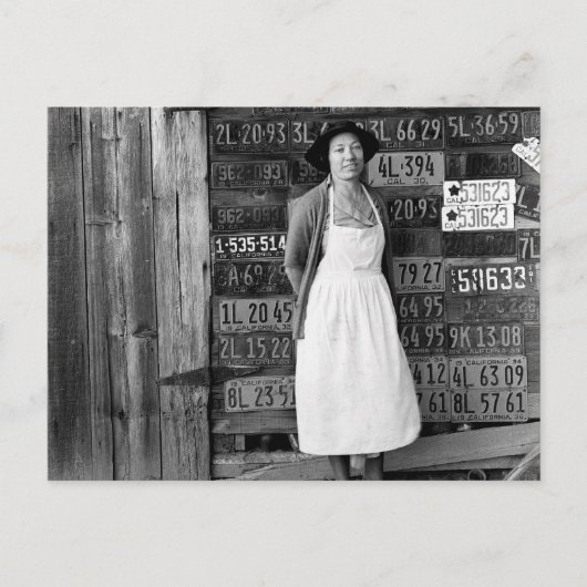 Sammlung von Lizenzplaten aus den 30er Jahren Postkarte (Vorderseite)