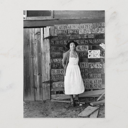 Sammlung von Lizenzplaten aus den 30er Jahren Postkarte (Vorderseite)