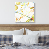 Sammlung von Neujahrsentschließungen Leinwanddruck (Insitu (Schlafzimmer))