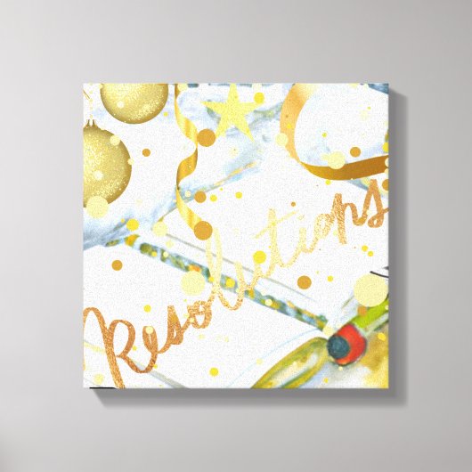 Sammlung von Neujahrsentschließungen Leinwanddruck (Vorderseite)